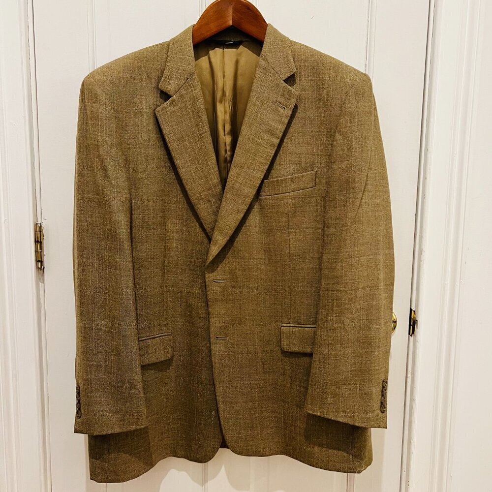 Burberry Men's Wool Linen Blend Blazer Sport Coat 46 R $2,195